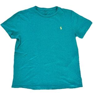Polo Ralph Lauren Shirt Mens Medium Teal Aqua Blue Short Sleeve Cotton T-shirt